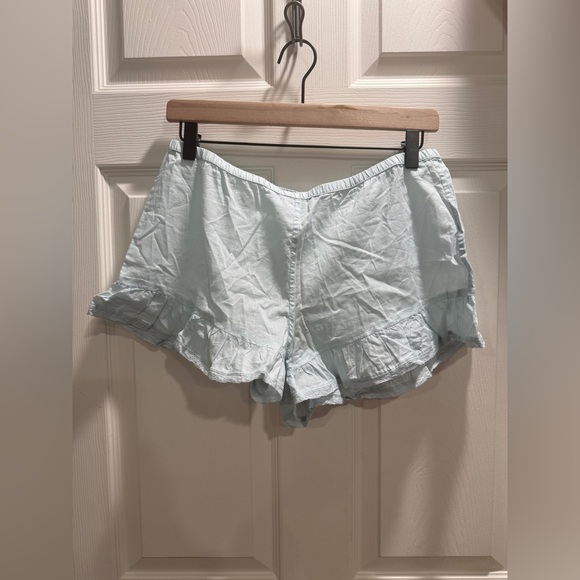 NWT SKIMS Voile Shorts Size Small Frost Blue Cotton Lounge Sleep Shorts - Picture 5 of 11